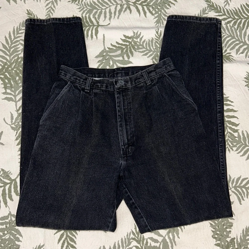 Pleated Wranglers Rodeo Vintage 31x36 High Rise Jeans Black EUC VTG 90s Western - Picture 4 of 7